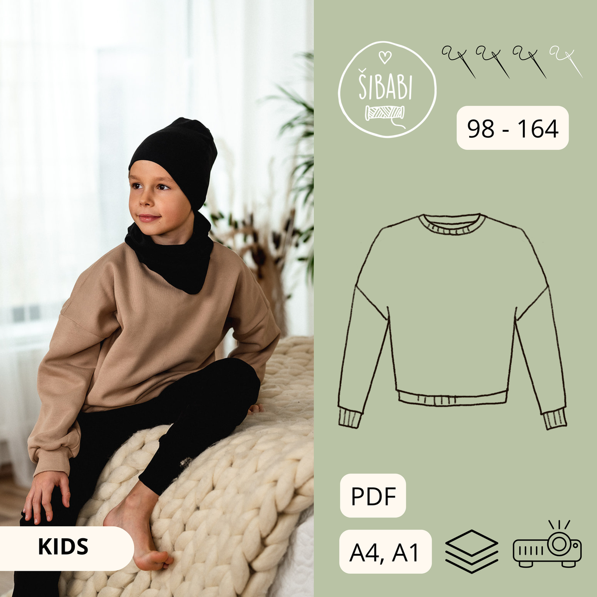 Preston Kids Oversized Sweatshirt