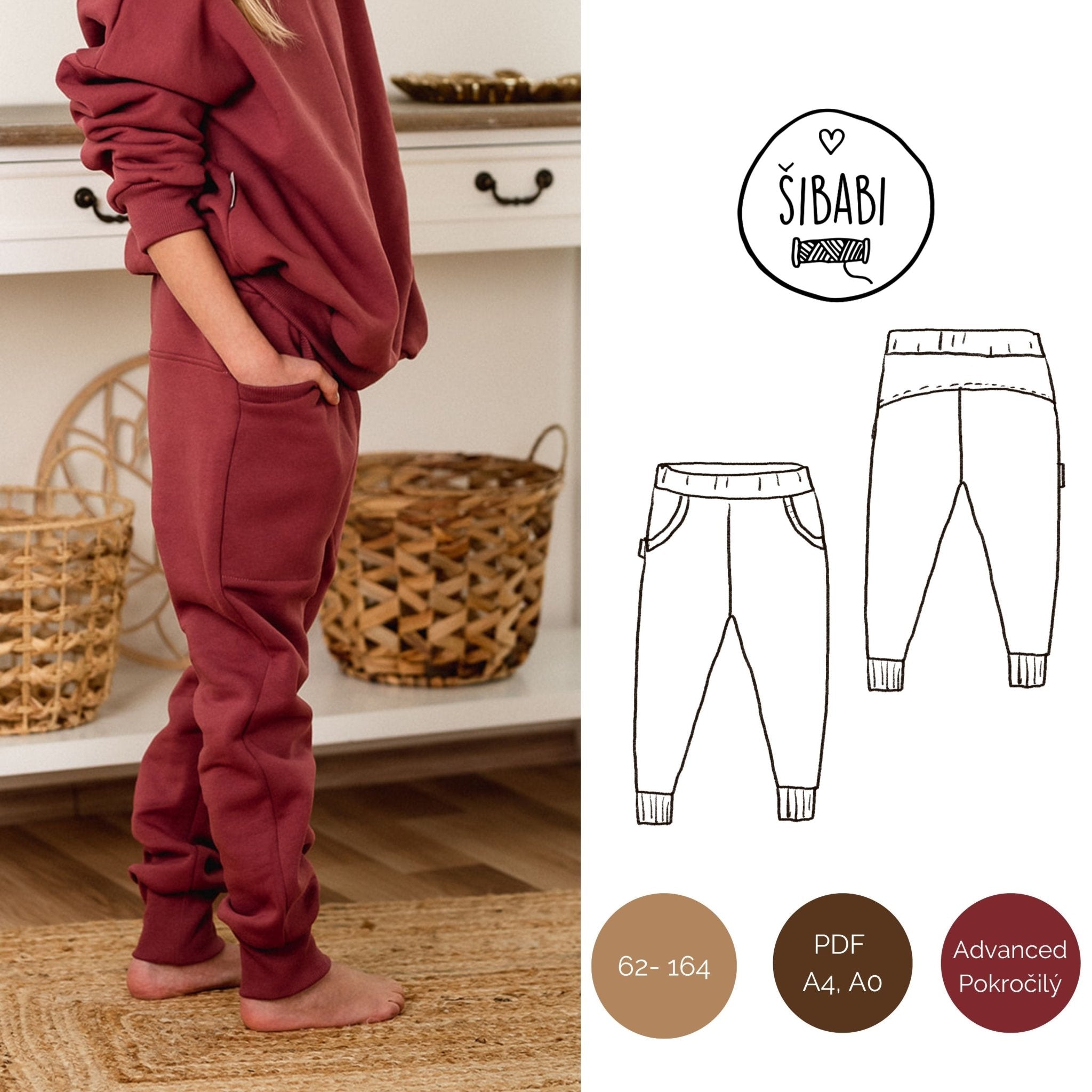 Střih na dětské tepláky "Tampa" - 62 -164 - Šibabi.cz