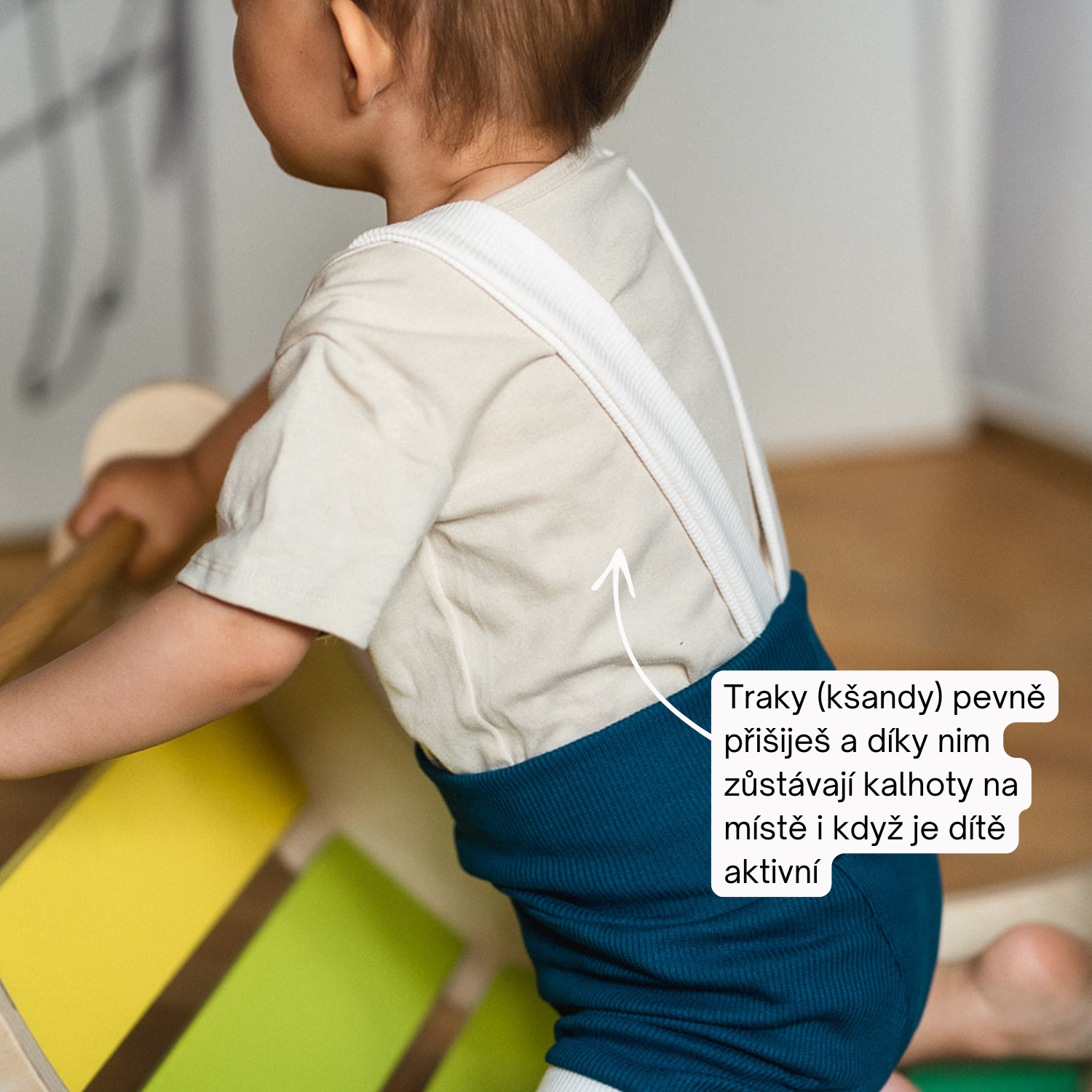 Baby Suspender Shorts with Hight Waistband