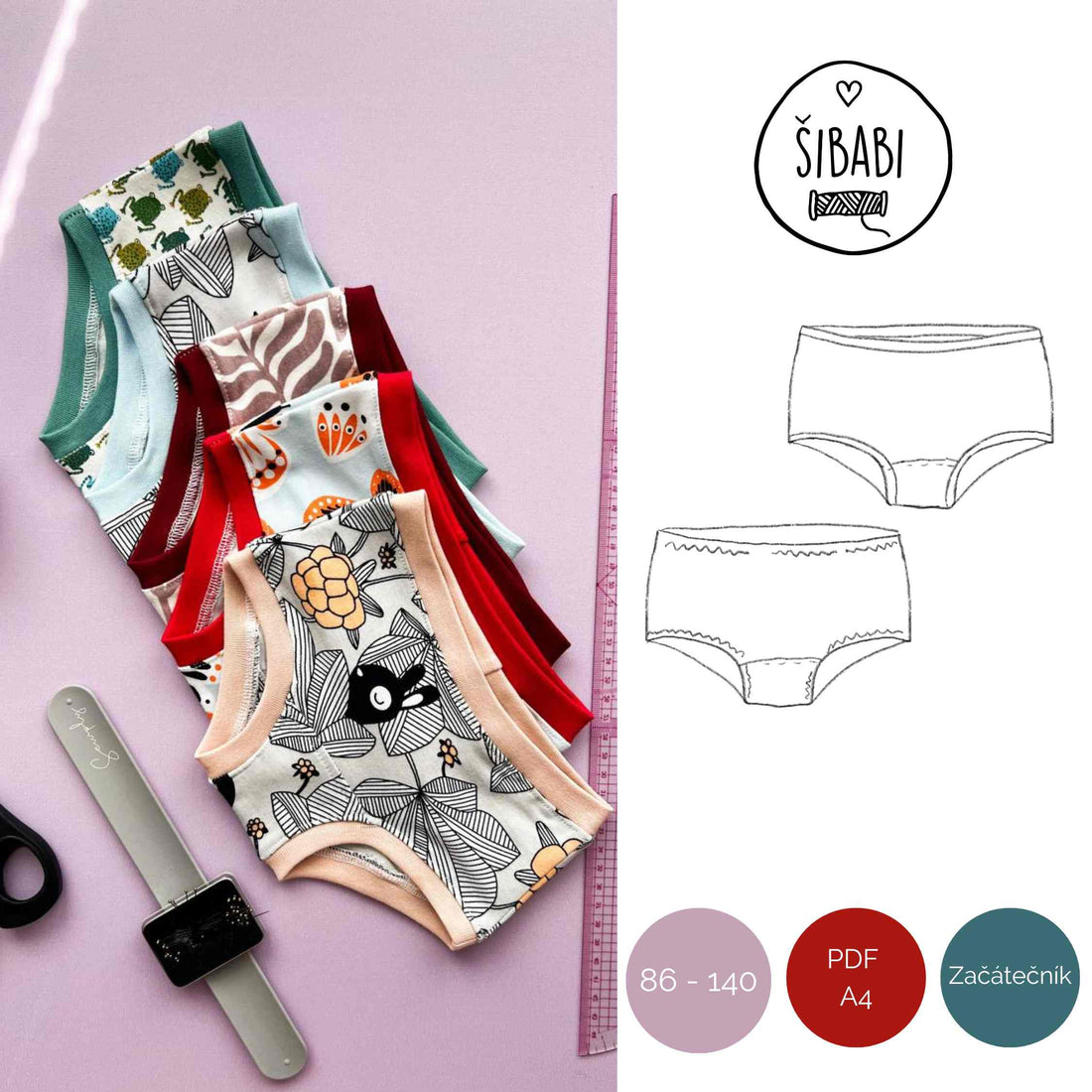 Grace girls classic underwear pattern