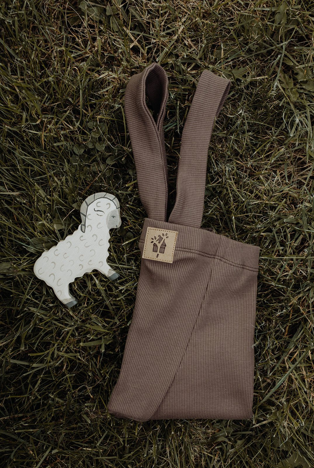 Baby Ribbed Leggings with Suspenders