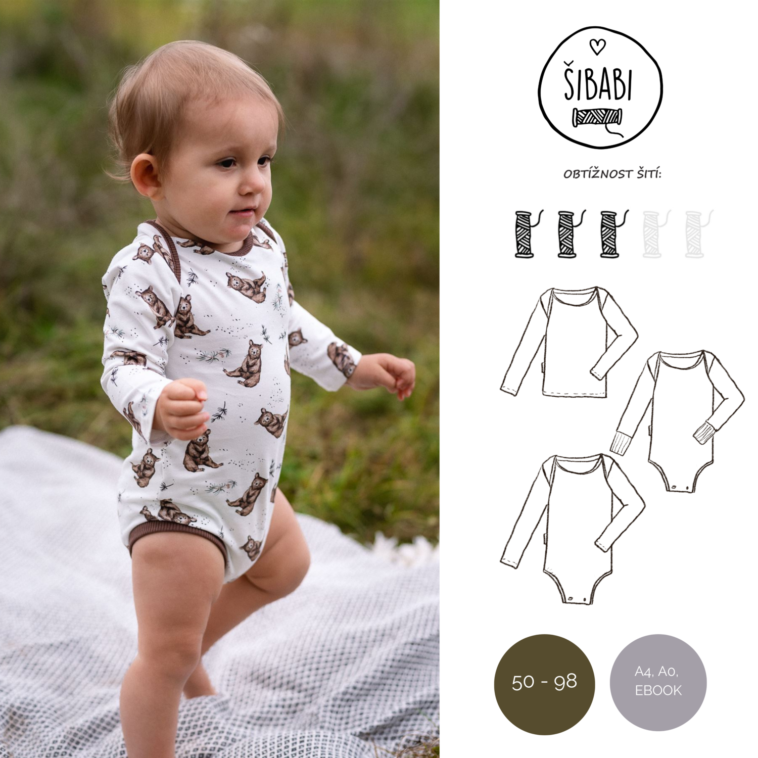 Baby Bodysuit Sewing Pattern Bundle