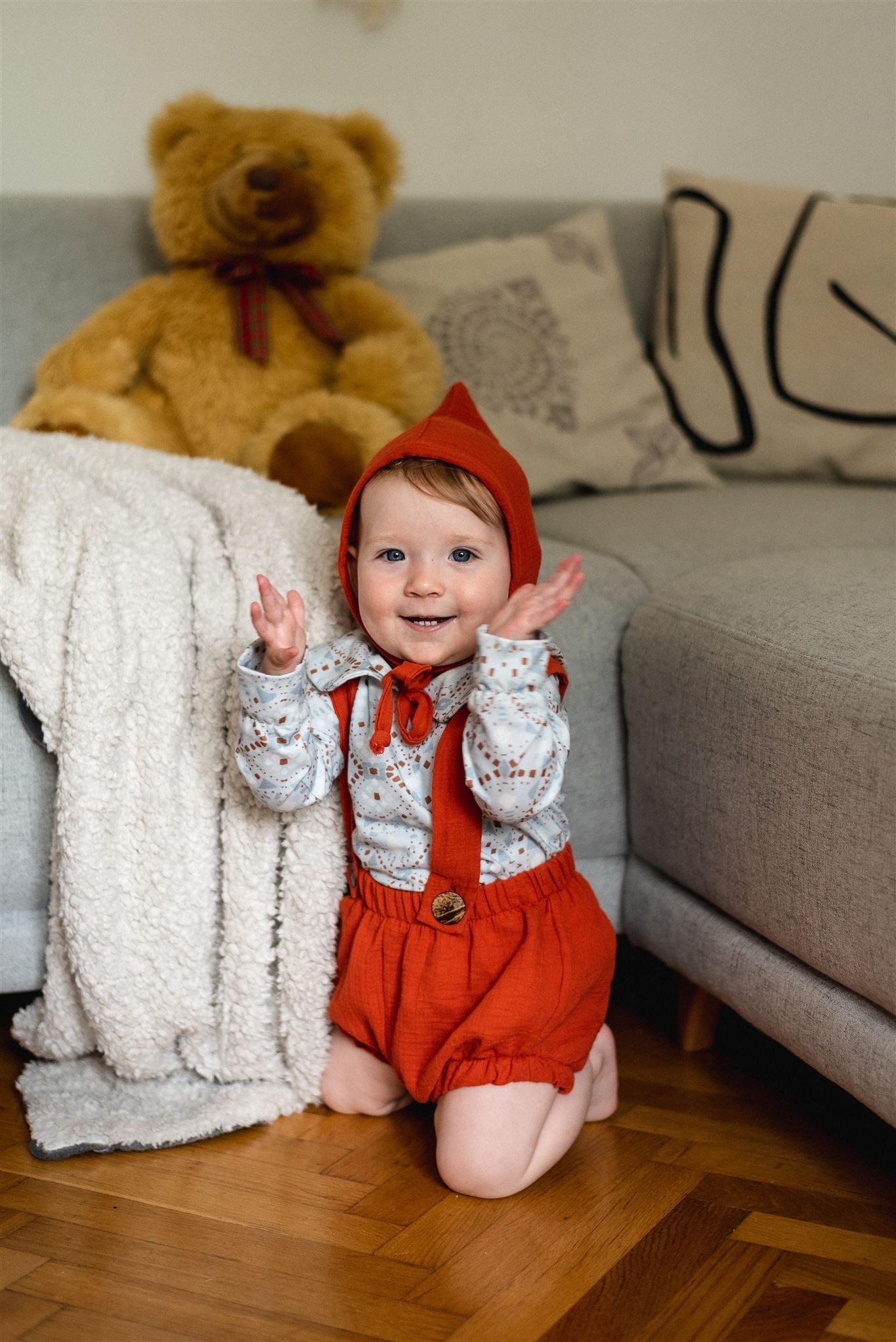 PDF střih na dětské šortky s laclem na knoflíčky "Joss"