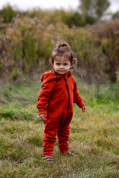 New York kids sweat overal with hoodie and ears