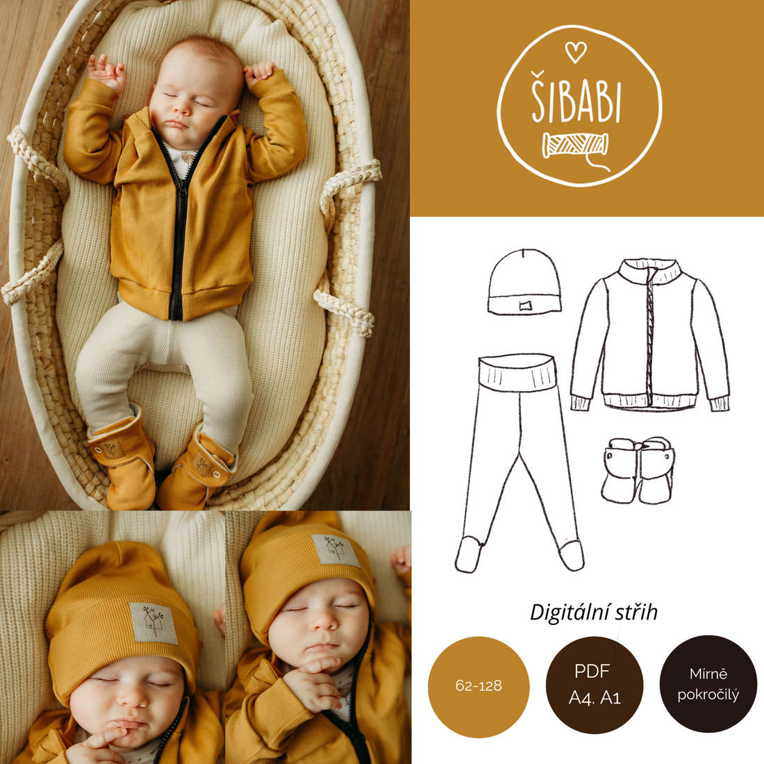 Set střihů na ven pro miminko "Little baby" - PDF