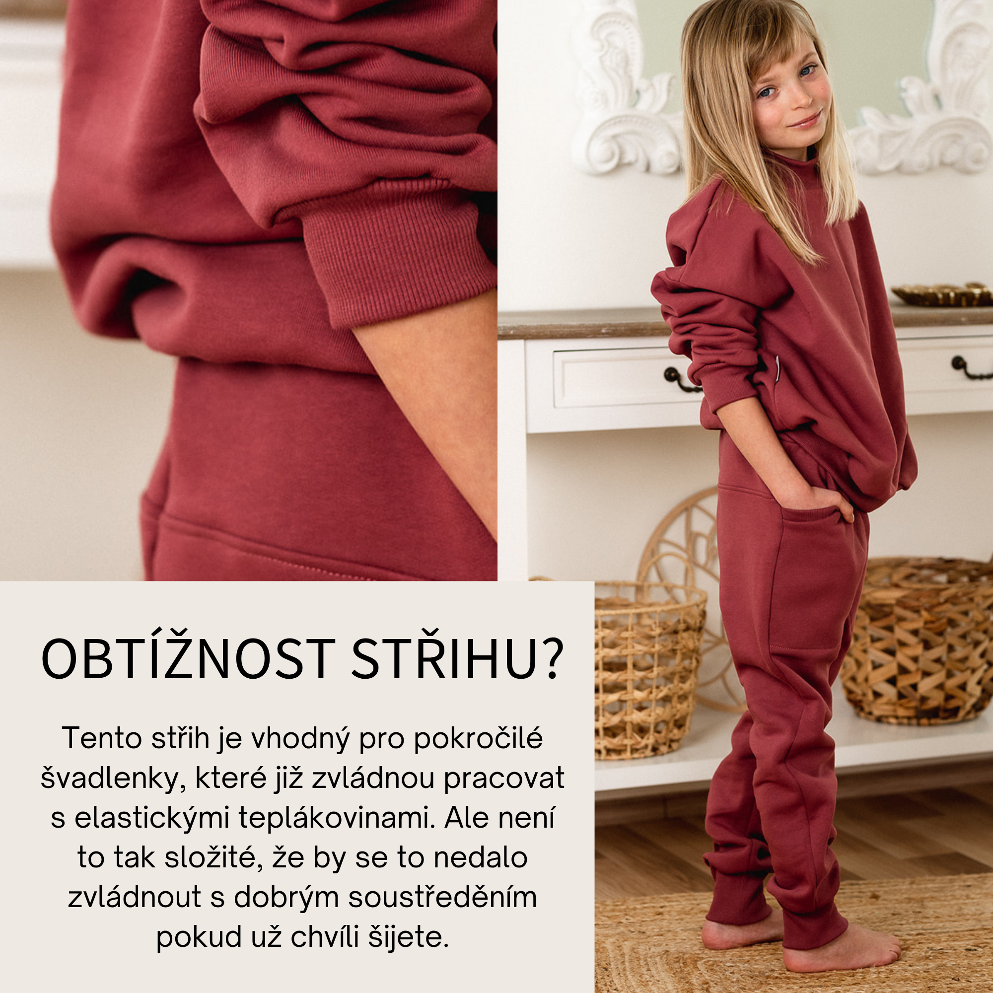 Tampa kids joggers pattern with pocket