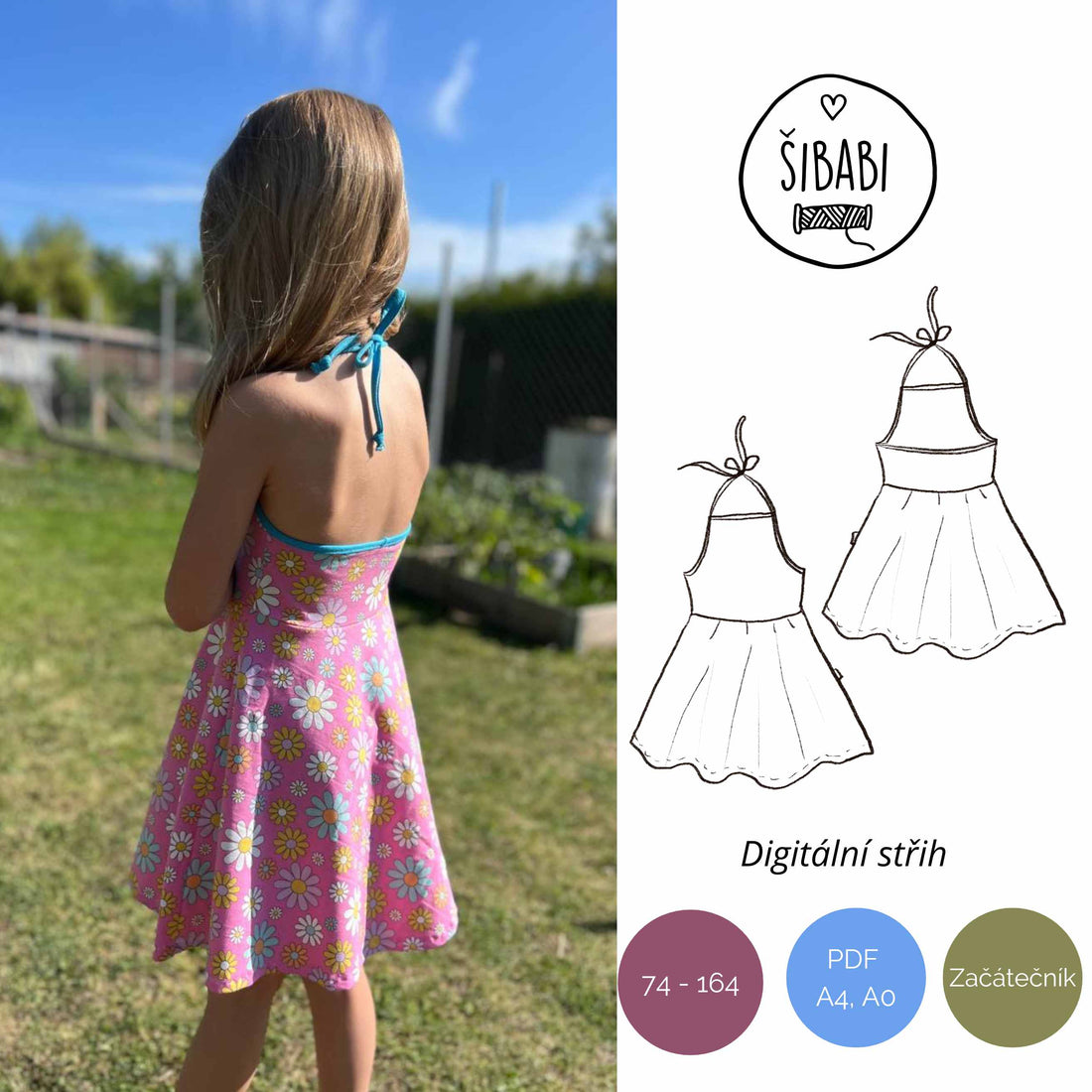 Molly Girls Backless Tie Dress Pattern