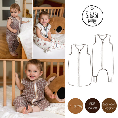 Sleepy Baby Sleeping Bag Sewing Pattern
