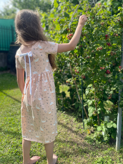 Šaty s odhalenými zády "Kara" 80 - 134- PDF střih