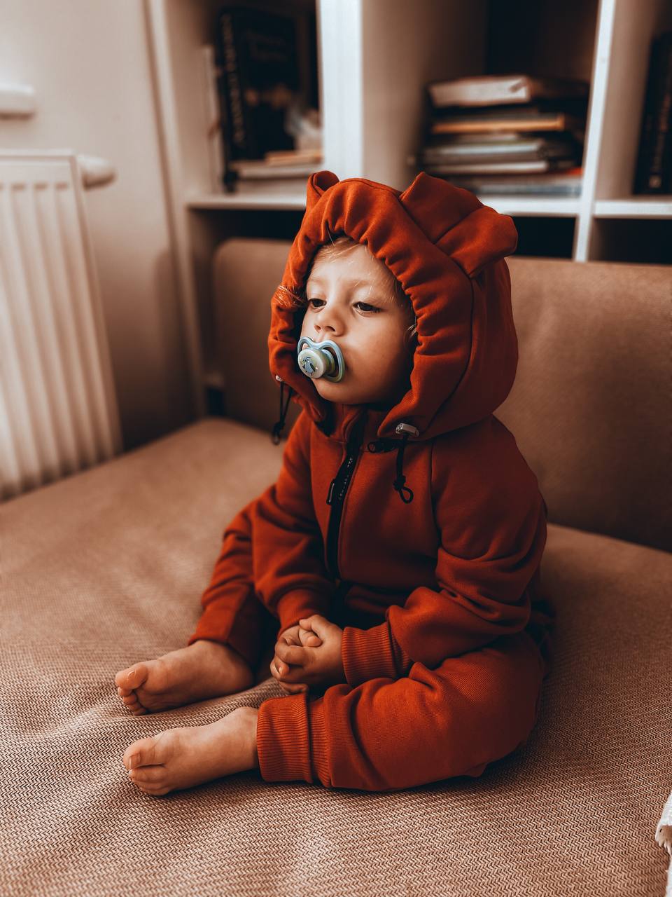 New York kids sweat overal with hoodie and ears