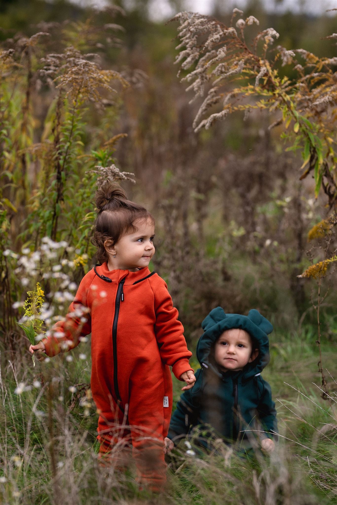 New York kids sweat overal with hoodie and ears