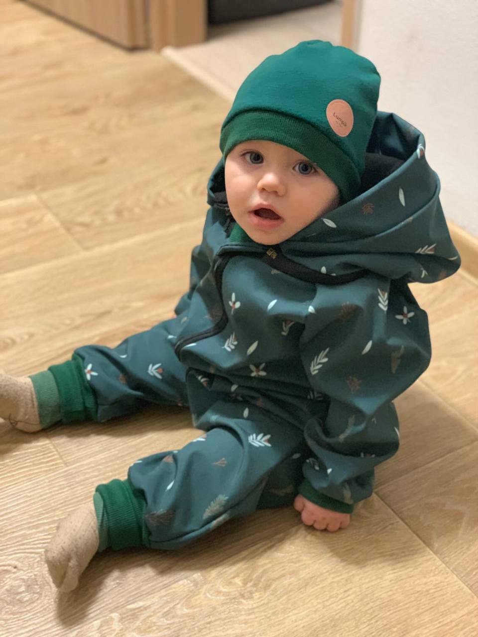 New York kids sweat overal with hoodie and ears