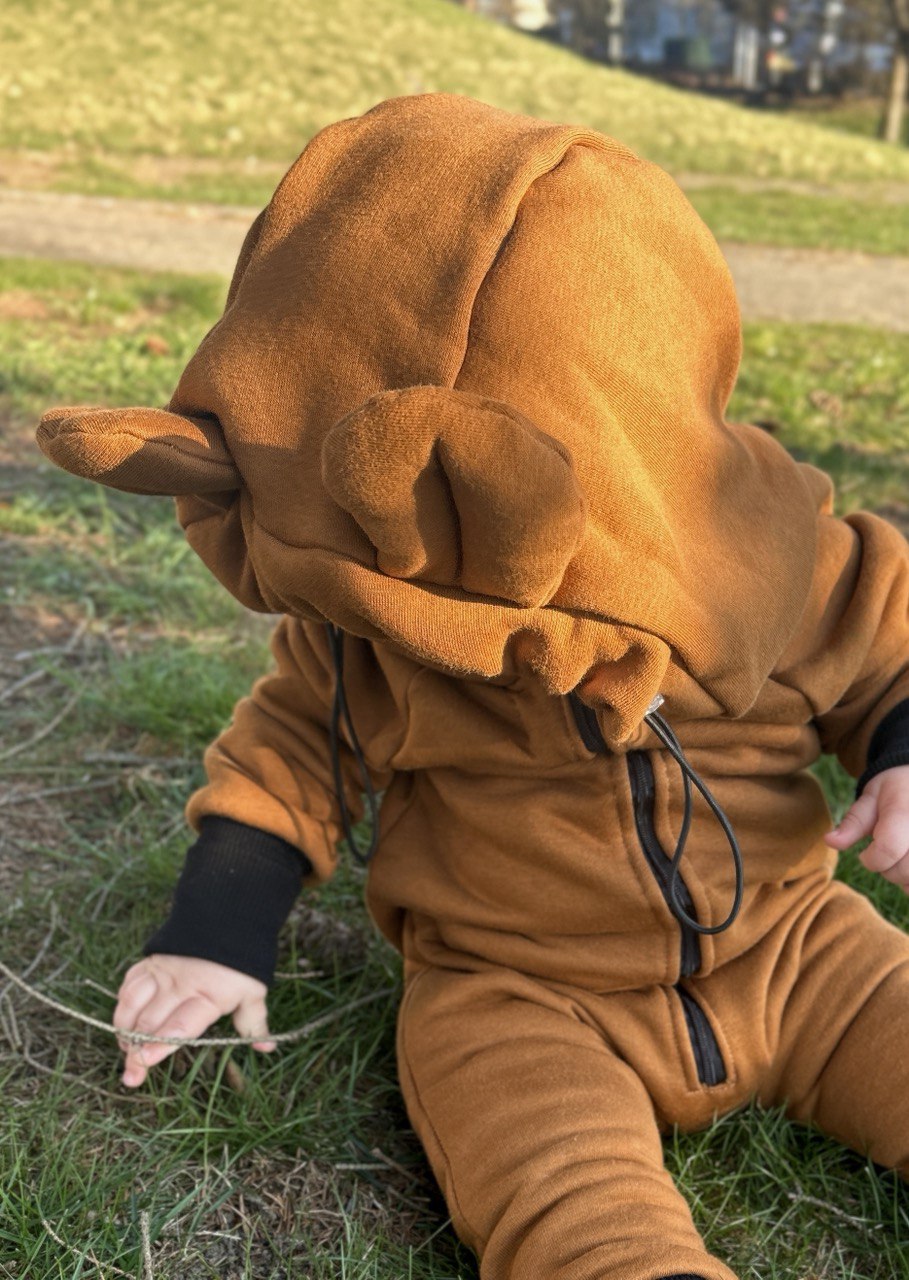 New York kids sweat overal with hoodie and ears