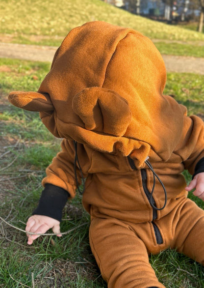 New York kids sweat overal with hoodie and ears