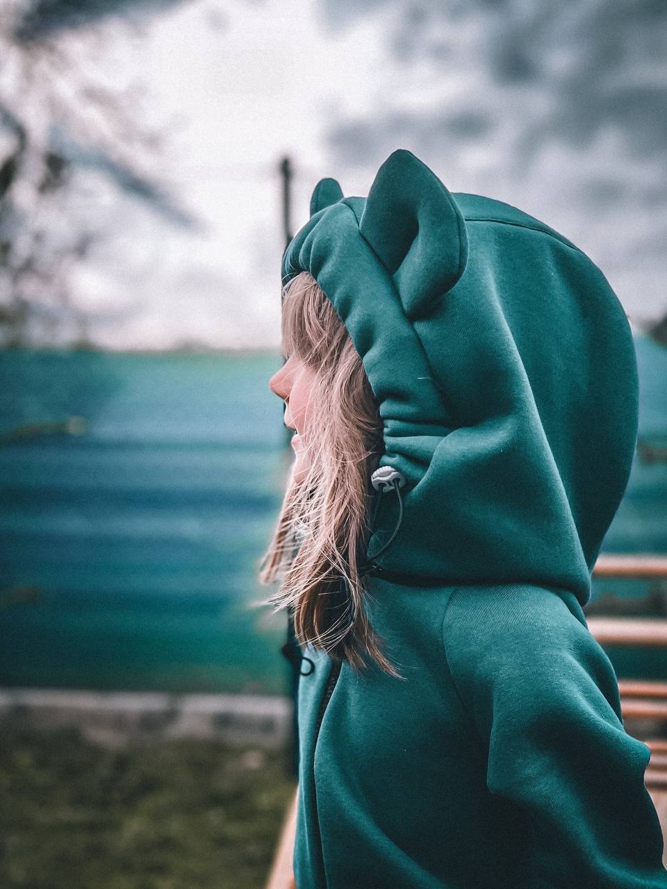 New York kids sweat overal with hoodie and ears