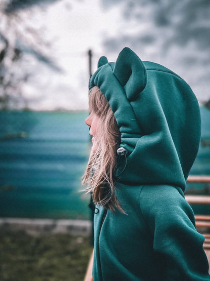 New York kids sweat overal with hoodie and ears