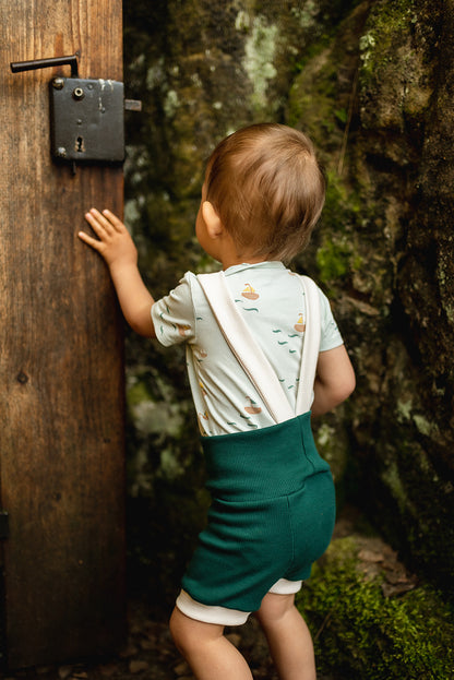 Baby Suspender Shorts with Hight Waistband