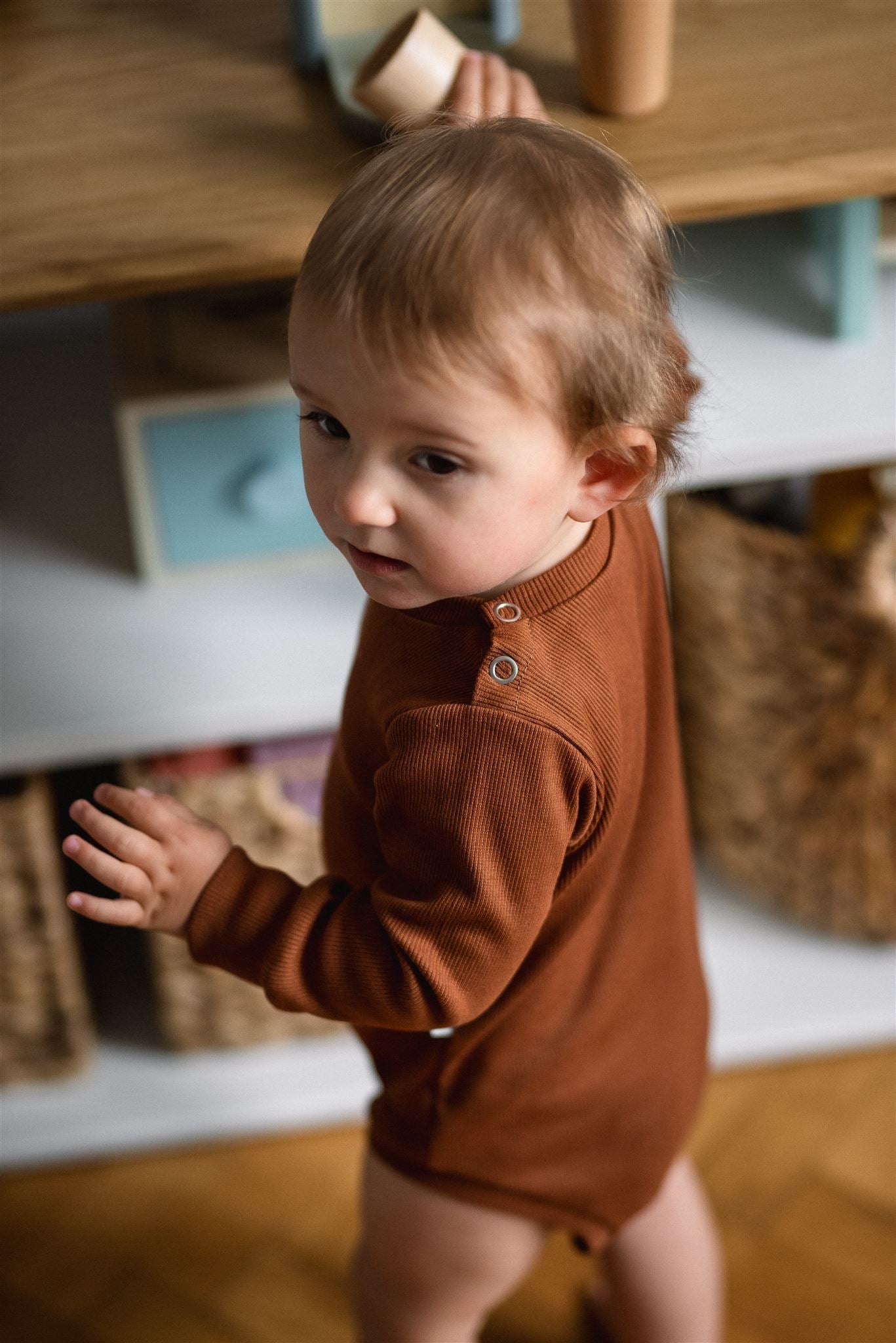 Střih na dětské body s rozepínáním na rameni "Baby" 50 -98 - Šibabi.cz