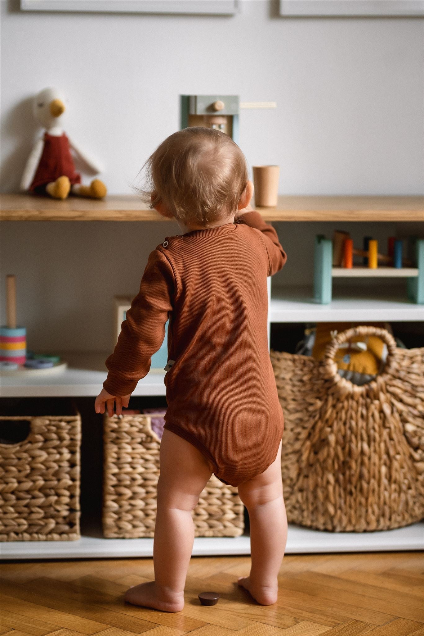 Střih na dětské body s rozepínáním na rameni "Baby" 50 -98 - Šibabi.cz